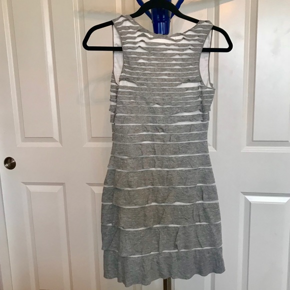 Soft Gray Ruffle Dress - Picture 2 of 2
